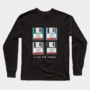 Floppy Disk Old School Long Sleeve T-Shirt